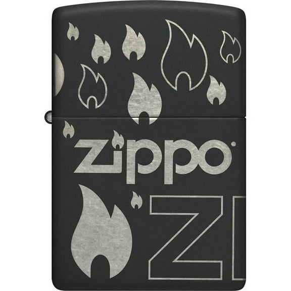 Zippo 48908 Flame Sleek Matte Black Refillable Windproof Lighter