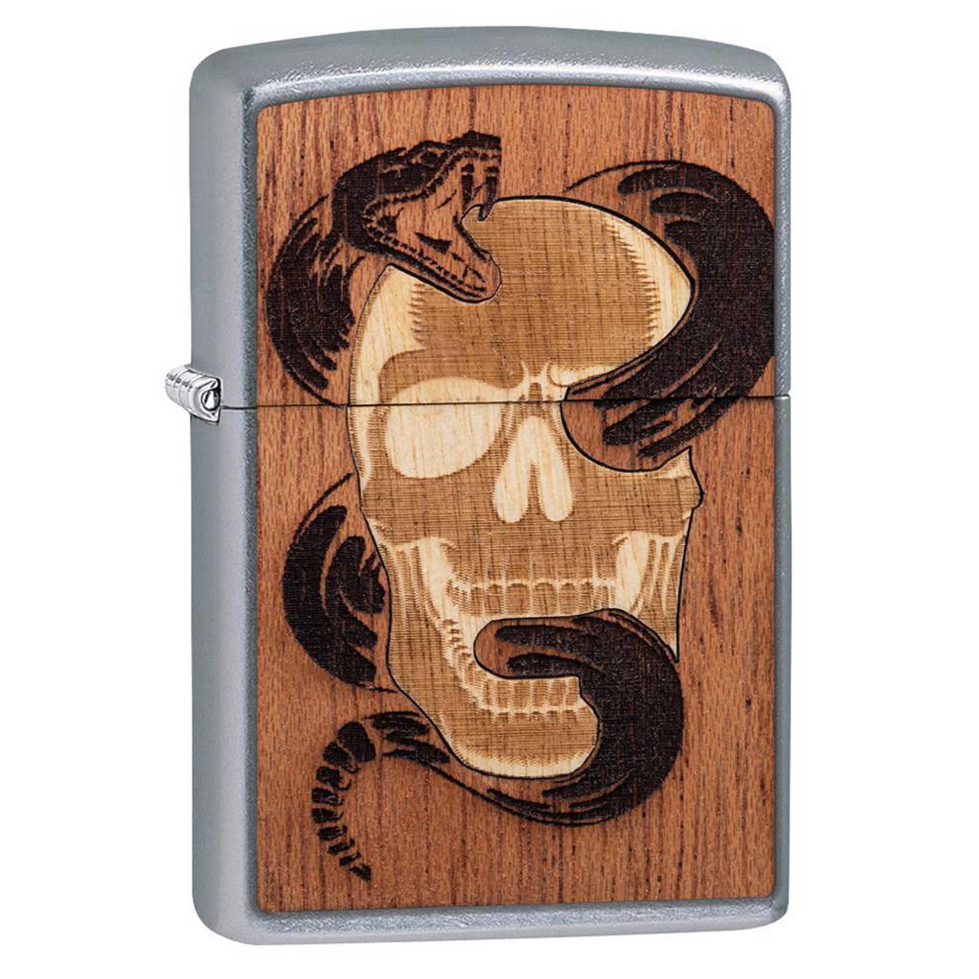 Zippo 49042 Woodchuck Street Chrome Finish Windproof Lighter