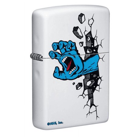Zippo 49614 Santa Cruz Design White Matte Finish Windproof Lighter
