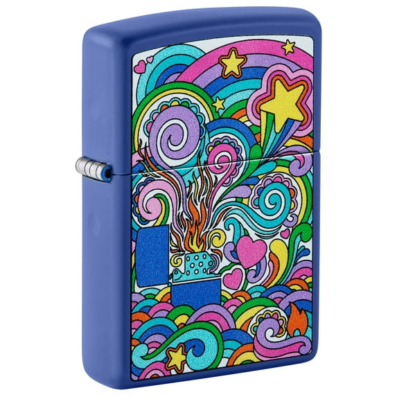 Zippo Abstract Design Royal Blue Matte Pocket Lighter
