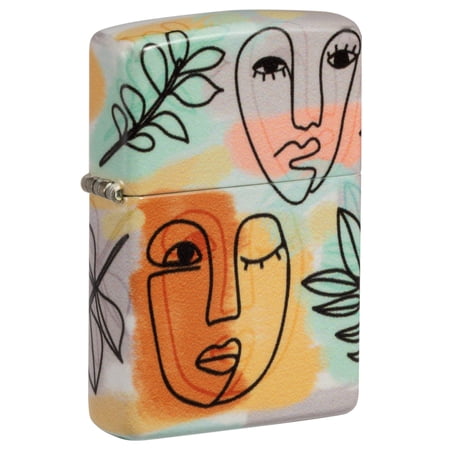 Zippo Abstract Faces Design 540 Color Pocket Lighter