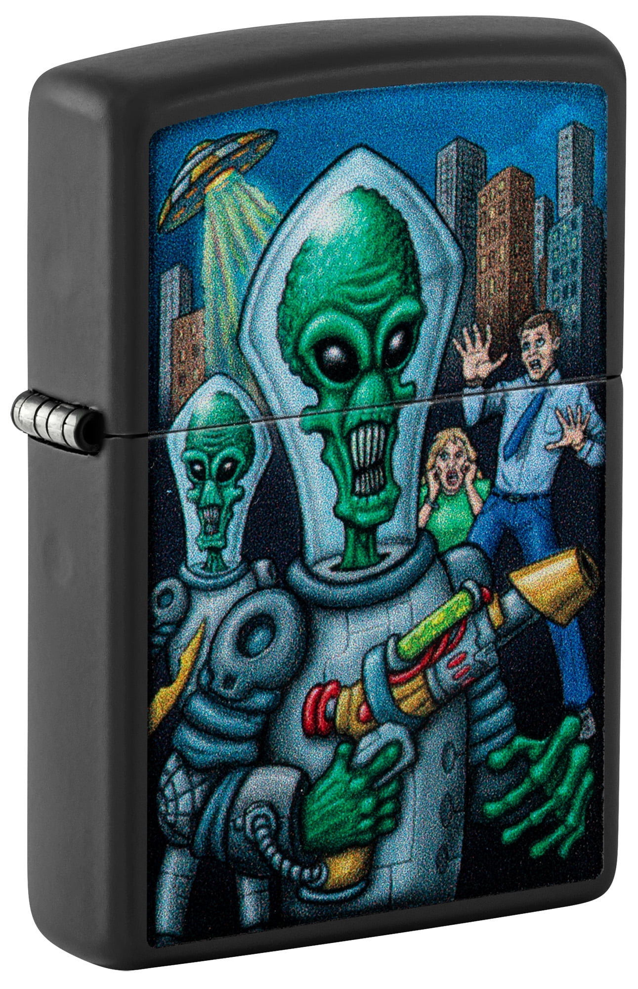Zippo Alien Attack Design Black Matte Pocket Lighter - Walmart.com