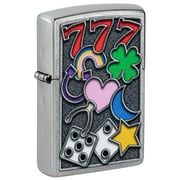 Zippo All Luck Design Street Chrome Pocket Lighter