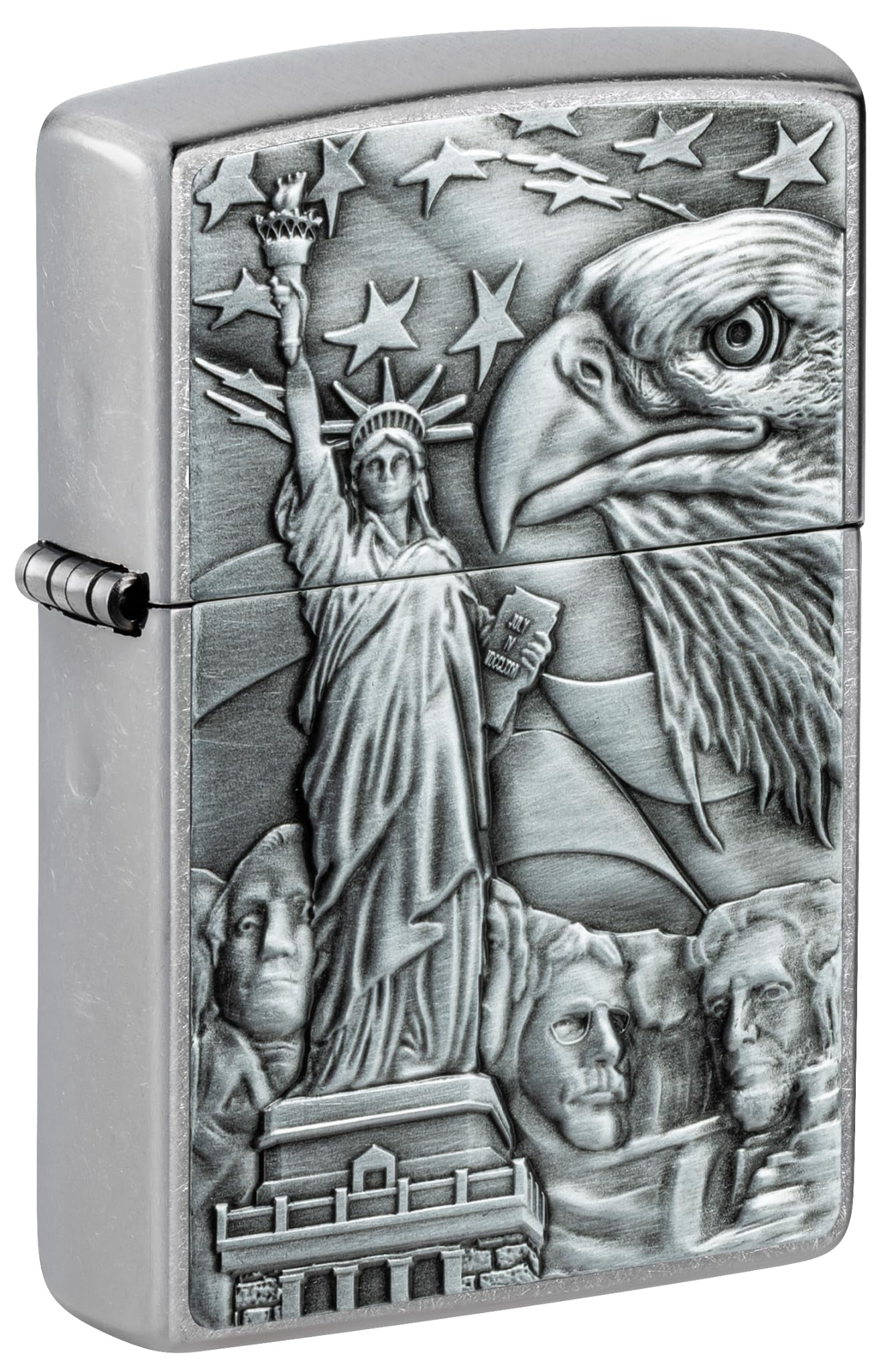Zippo Pocket Lighter American Icons Emblem Street Chrome