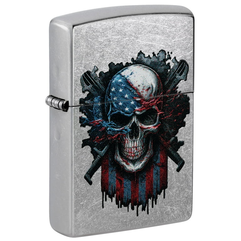 Zippo American Skull Street Chrome Pocket Lighter - Walmart.com