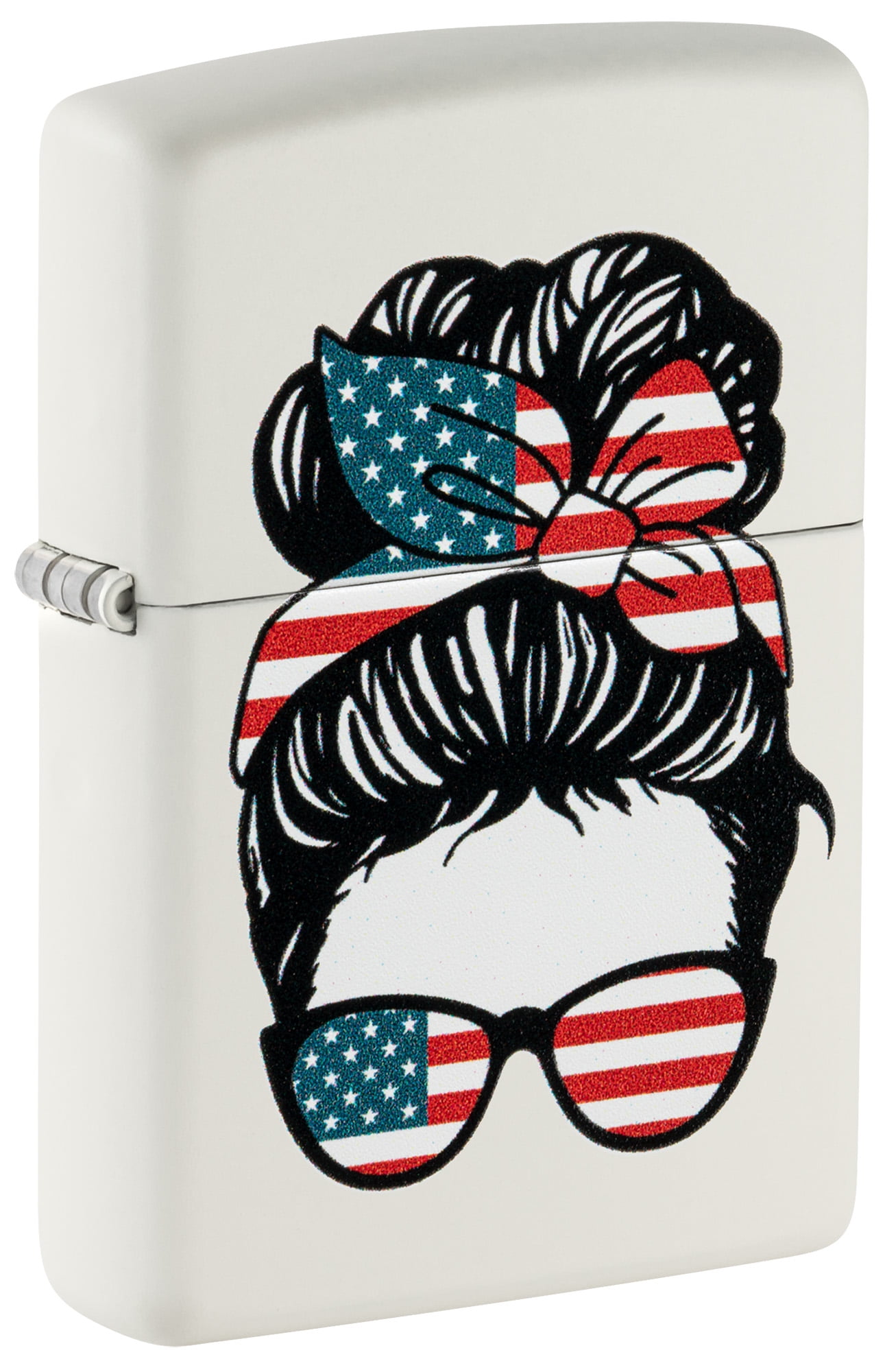 Zippo American Woman Design White Matte Pocket Lighter