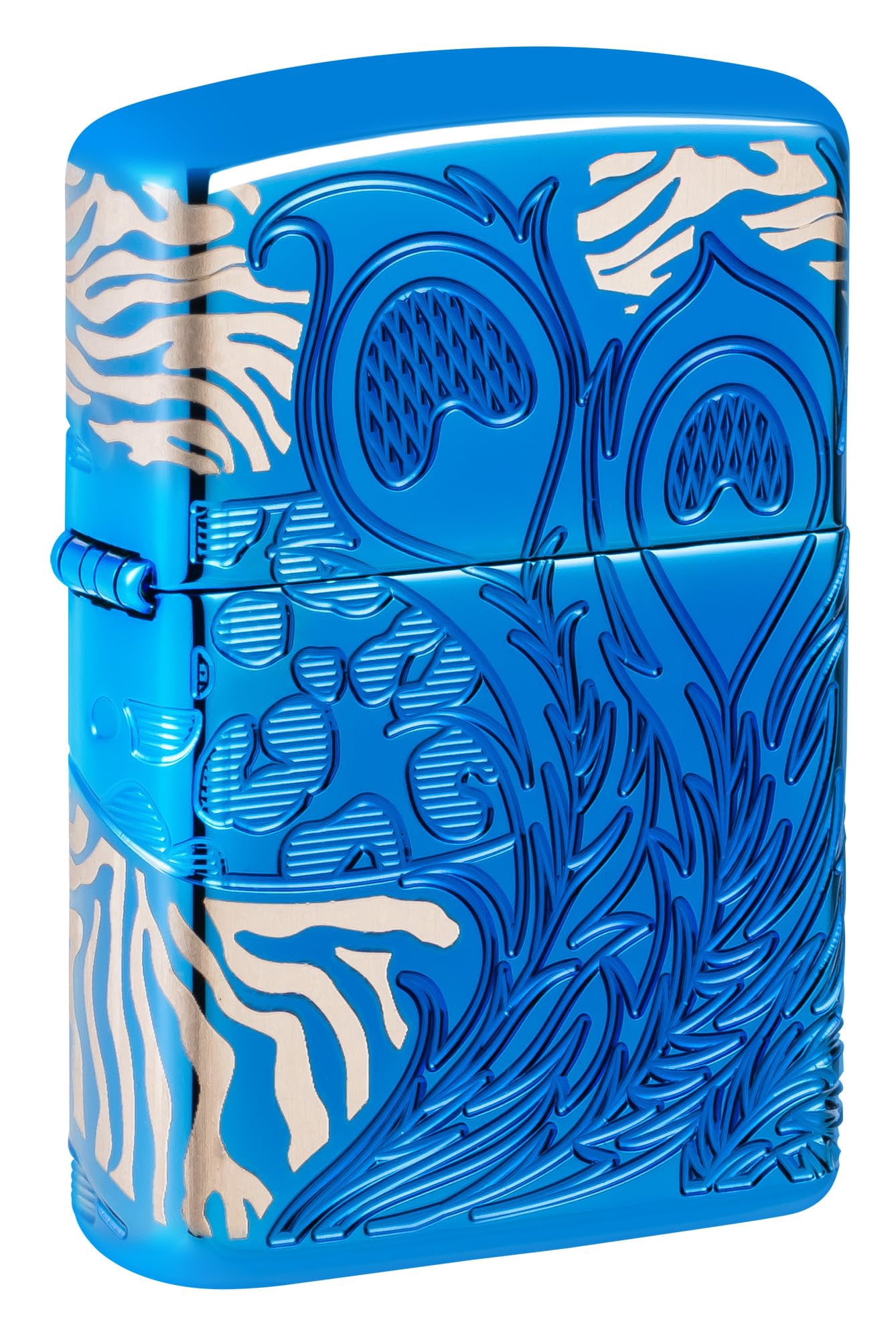 Zippo Pocket Lighter Animal Flair Design Armor High Polish Blue
