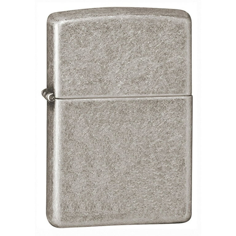 Zippo Armor Antique Silver Plate Pocket Lighter