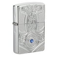 thumbnail image 1 of Zippo Armor Medieval High Polish Chrome Pocket Lighter, 1 of 6