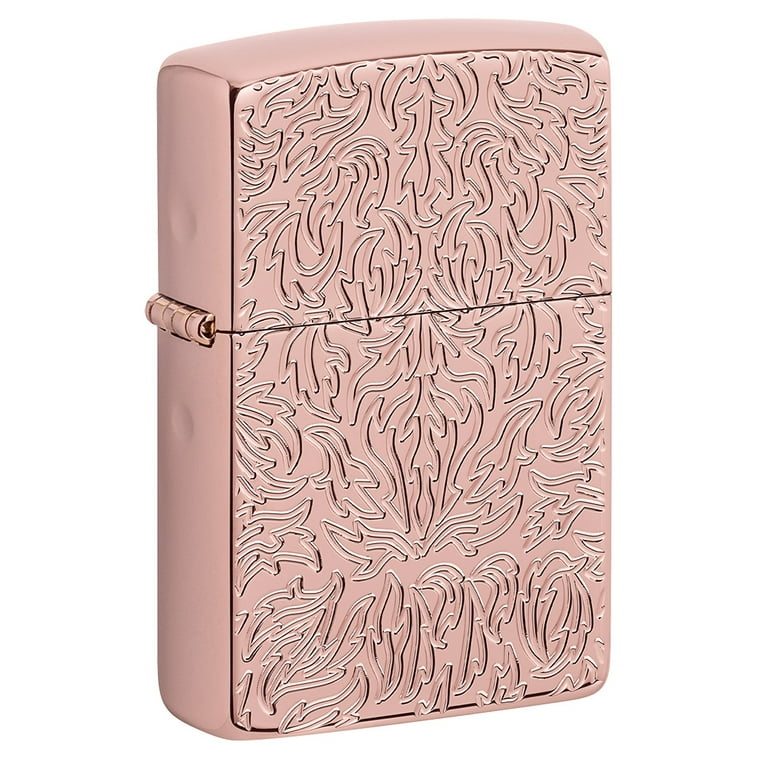 Zippo Armor Rose Gold Zippo Carved Design Pocket Lighter