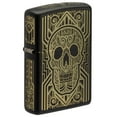 thumbnail image 1 of Zippo Art Deco Skull Black Matte Pocket Lighter, 1 of 10