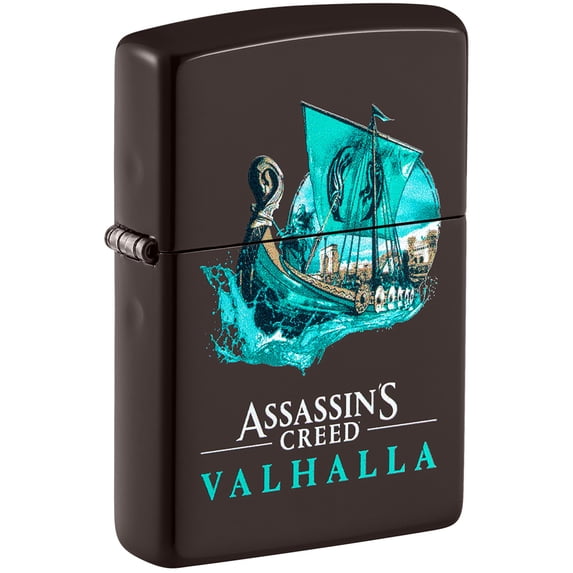 Zippo Assassin's Creed Valhalla Viking Ship Brown Pocket Lighter