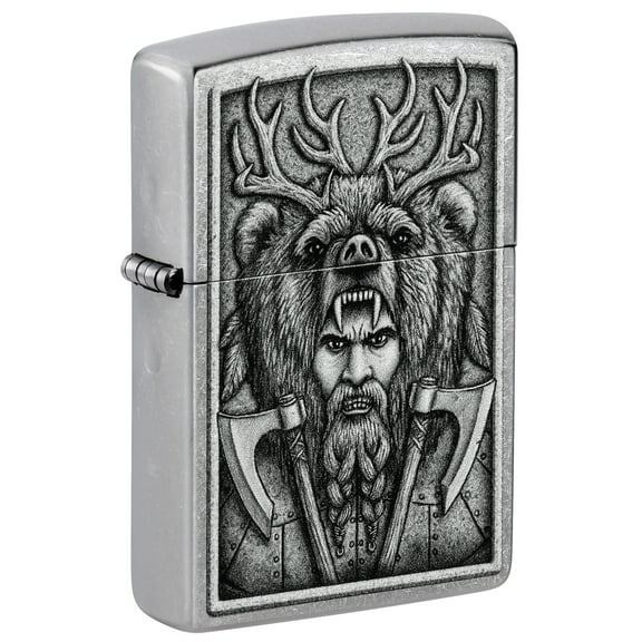 Zippo Barbarian Design Street Chrome Pocket Lighter