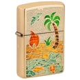thumbnail image 1 of Zippo Beach Day Design High Polish Brass Pocket Lighter, 1 of 7