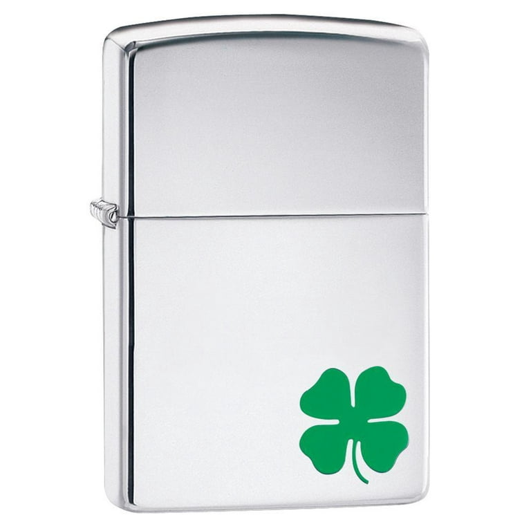 Moteng Zippo Bit O' Luck Pocket Lighter, High Polish Chrome