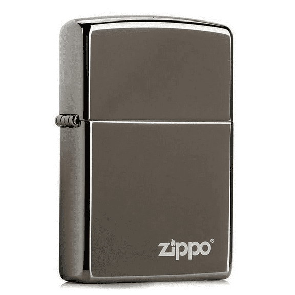 Zippo Logo Black Ice Pocket Lighter