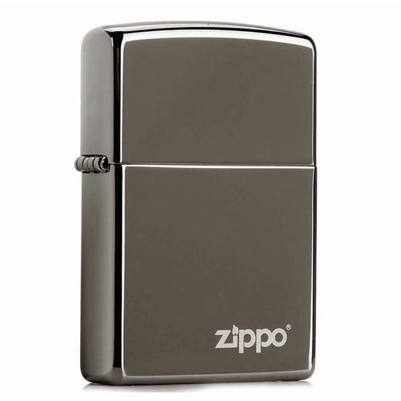 Zippo Logo Black Ice Pocket Lighter