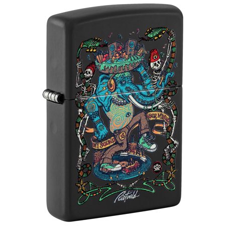 Zippo Black Light Rick Rietveld Design Black Matte Pocket Lighter