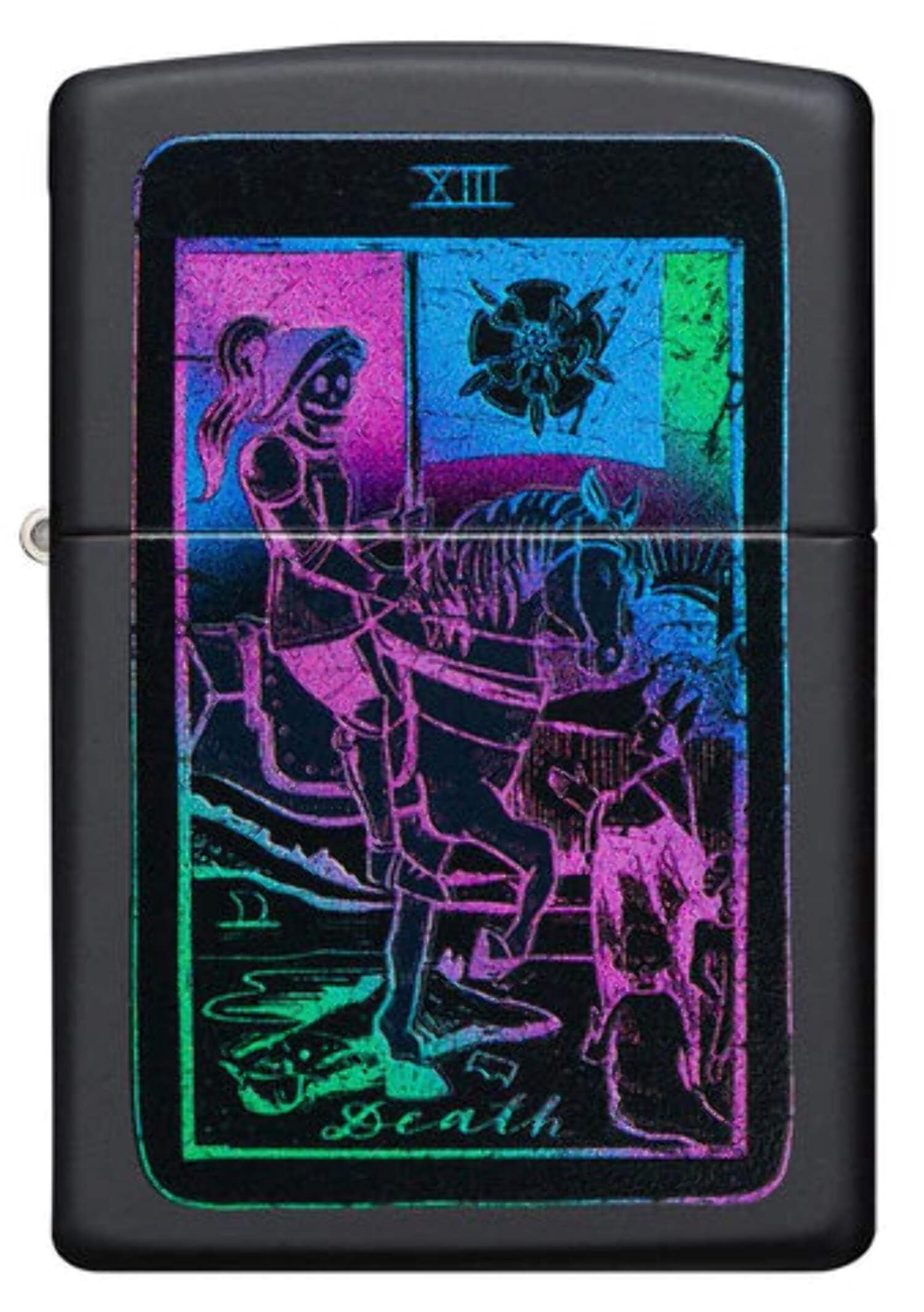 Zippo Black Light Tarot Card Design Pocket Lighter