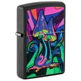 thumbnail image 1 of Zippo Black Light Trippy Mushgroom Black Matte Pocket Lighter, 1 of 7