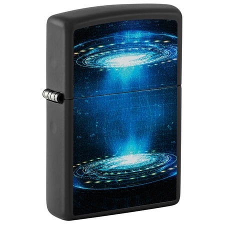 Zippo Black Light UFO Flame Design Black Matte Pocket Lighter
