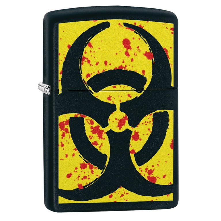 Zippo Black Matte Biohazard Windproof Pocket Lighter