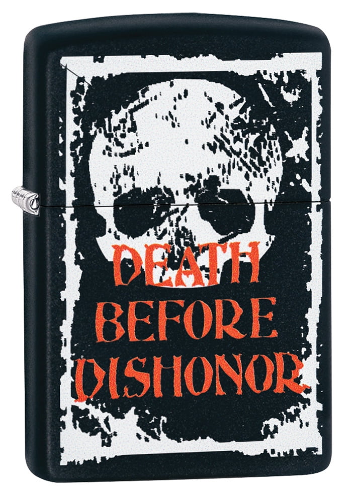 Zippo Black Matte Dishonor Windproof Pocket Lighter