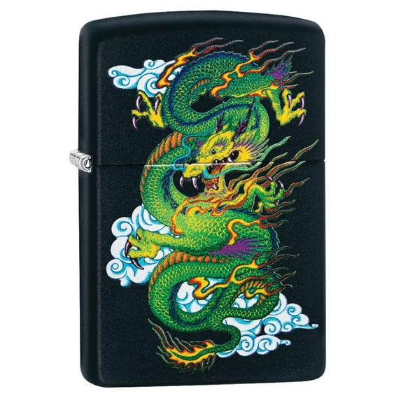 Zippo Black Matte Dragon Pocket Lighter