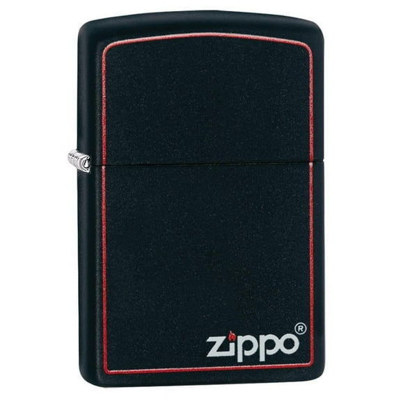 Zippo Black Matte with Red Border Pocket Lighter