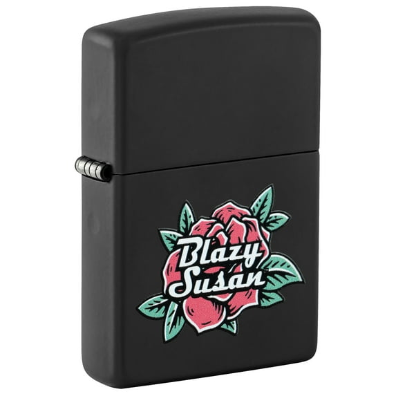 Zippo Blazy Susan™ Logo Design Black Matte Pocket Lighter