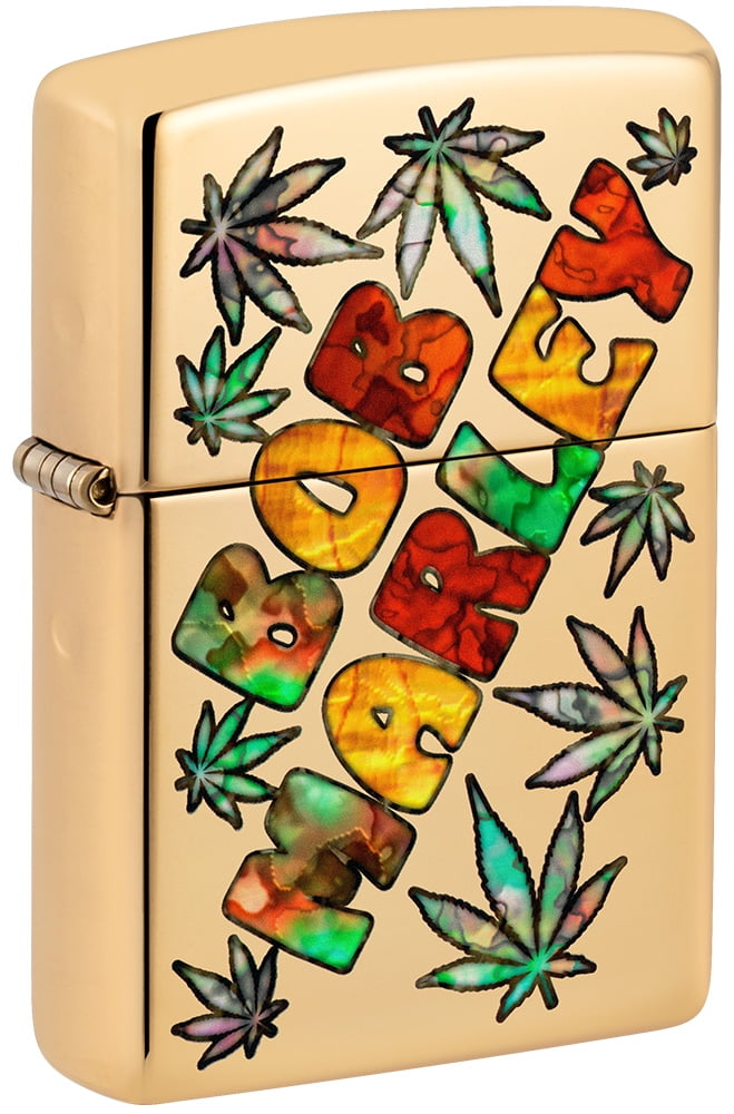 Zippo Bob Marley Fusion High Polish Brass Pocket Lighter
