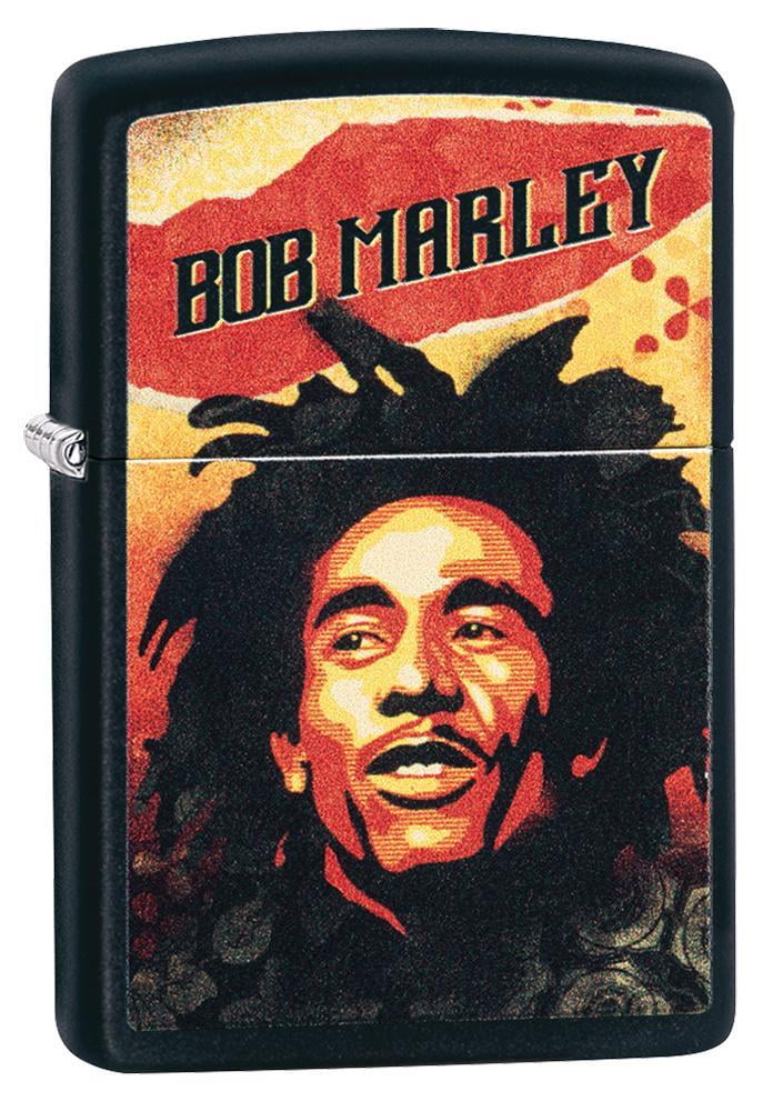 Zippo Bob Marley Illustration Black Matte Pocket Lighter