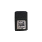 Zippo Brass Emblem Black Crackle Pocket Lighter