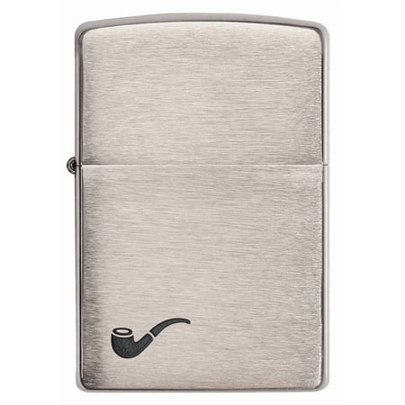 Zippo Brushed Chrome Pipe Windproof Pocket Lighter