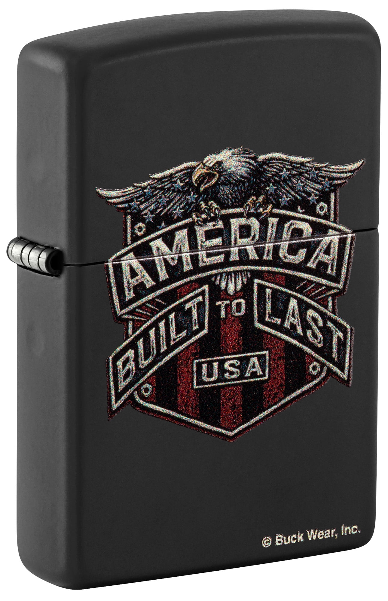 Zippo Buck Wear Eagle Design Black Matte Pocket Lighter