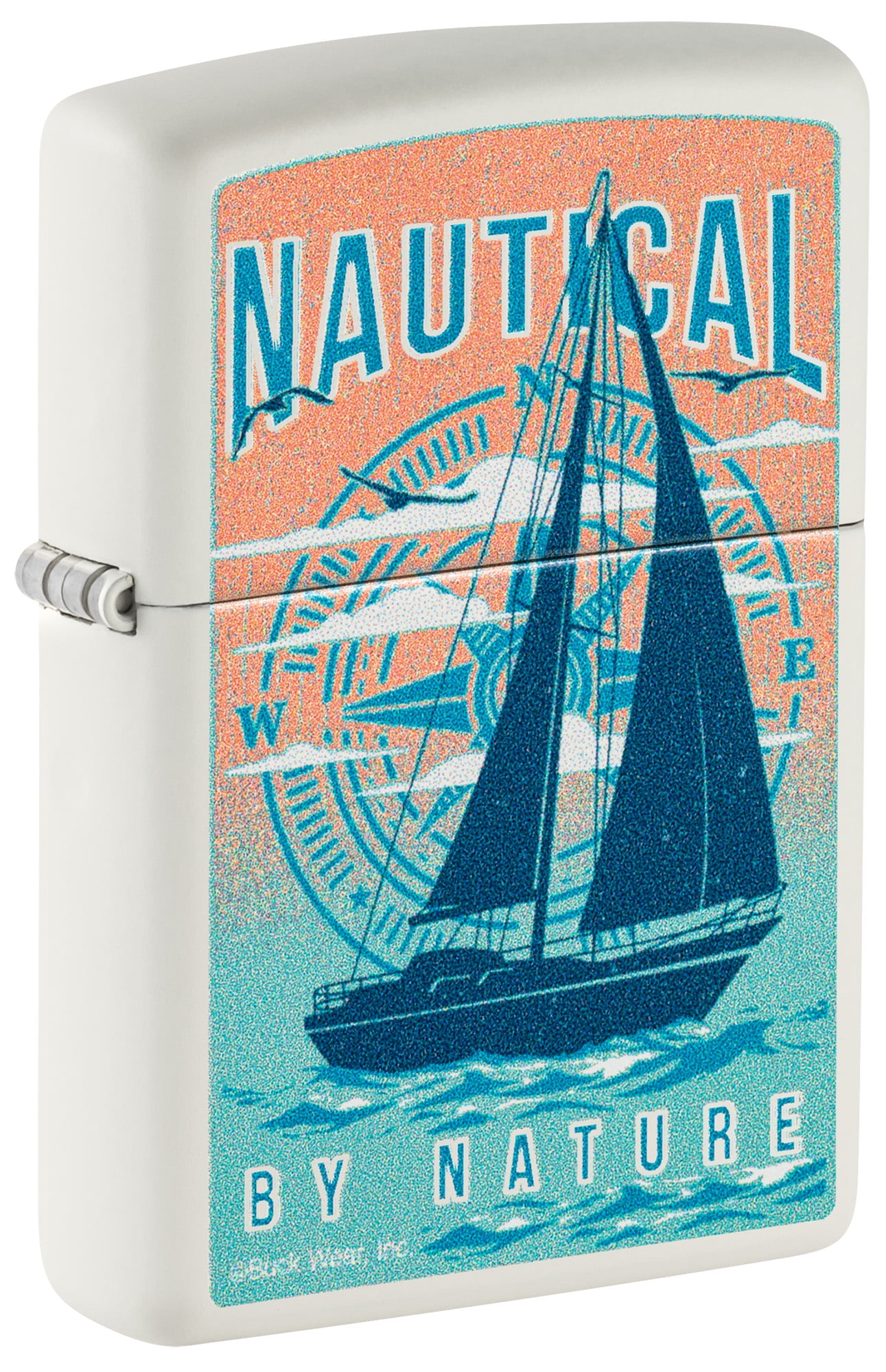 Zippo Buck Wear Nautical Design White Matte Pocket Lighter