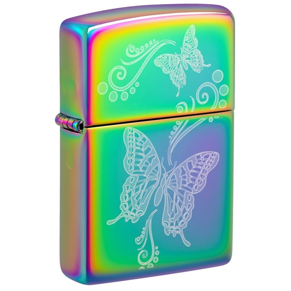 Zippo Butterfly Design Multi-Color Pocket Lighter