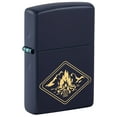thumbnail image 1 of Zippo Campfire Design Navy Matte Pocket Lighter, 1 of 7