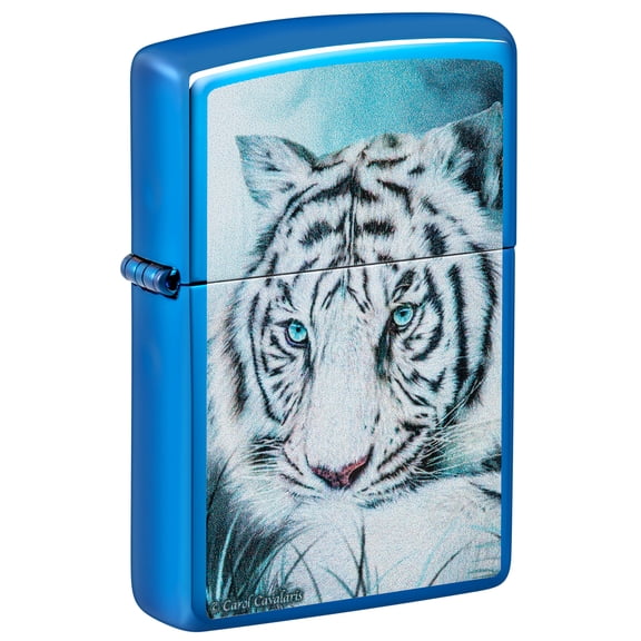 Zippo Carol Cavalaris High Polish Blue Pocket Lighter