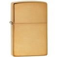 thumbnail image 1 of Zippo Classic Brushed Brass Pocket Lighter, 1 of 3