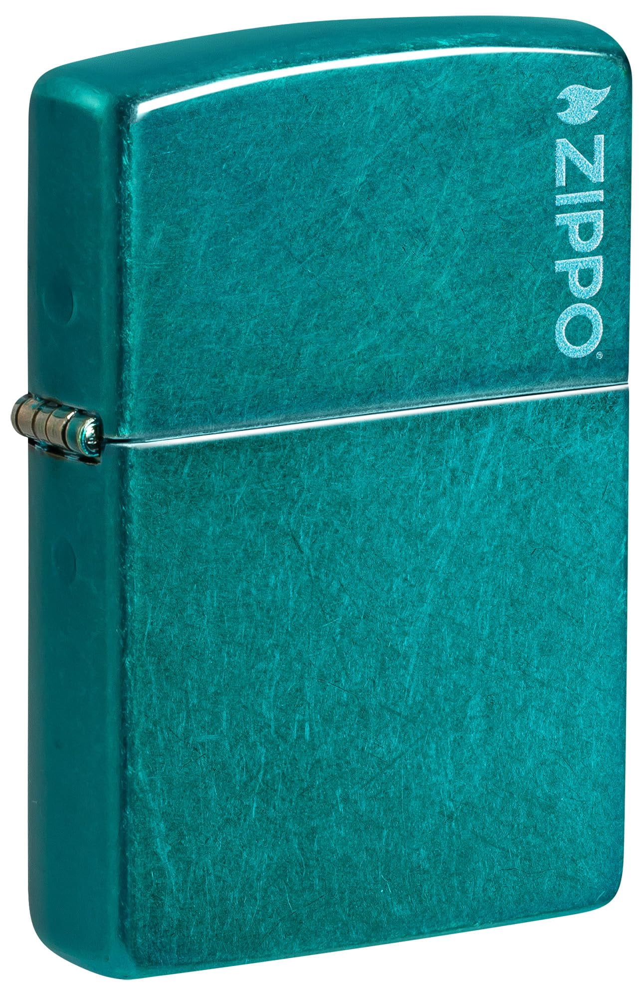 Zippo Pocket Lighter Classic Candy Teal Zippo Logo (Candy Teal Zippo Logo)