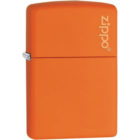 Zippo Classic Orange Matte with Logo Pocket Lighter