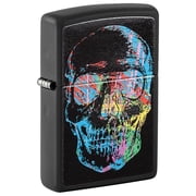 Zippo Colorful Skull Black Matte Pocket Lighter