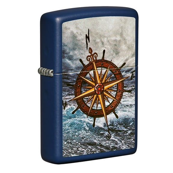 Zippo Compass Design Navy Matte Pokcet Lighter
