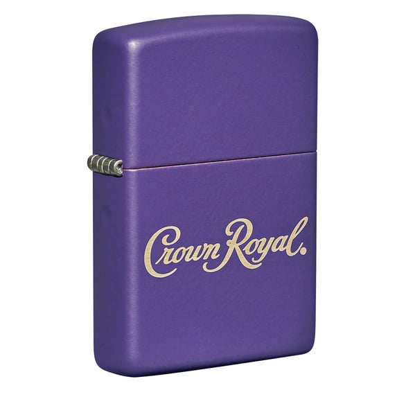 Zippo Crown Royal Logo Purple Matte Pocket Lighter
