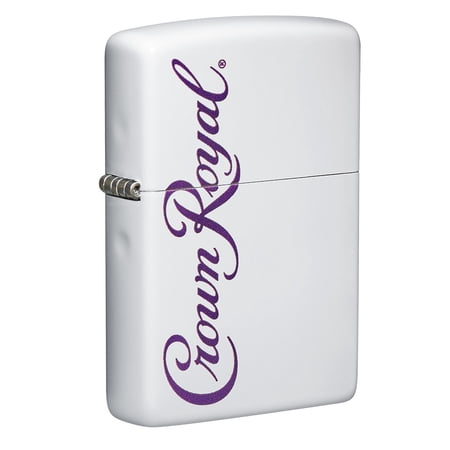 Zippo Crown Royal Logo White Matte Pocket Lighter