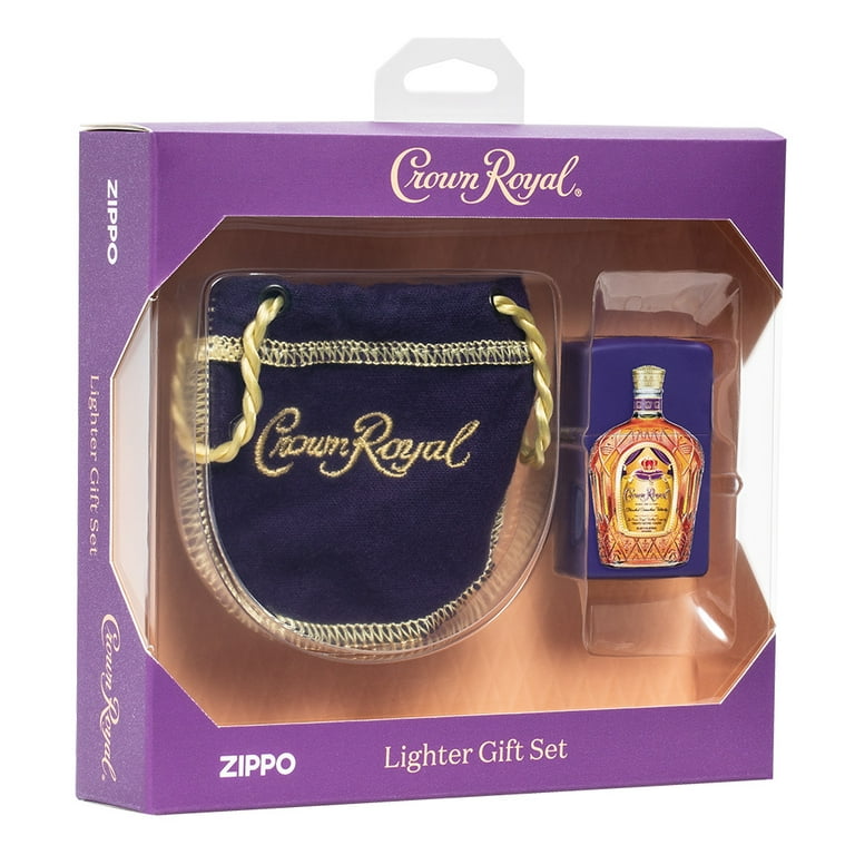 Zippo Crown Royal Texture Print Purple Matte Pocket Lighter and