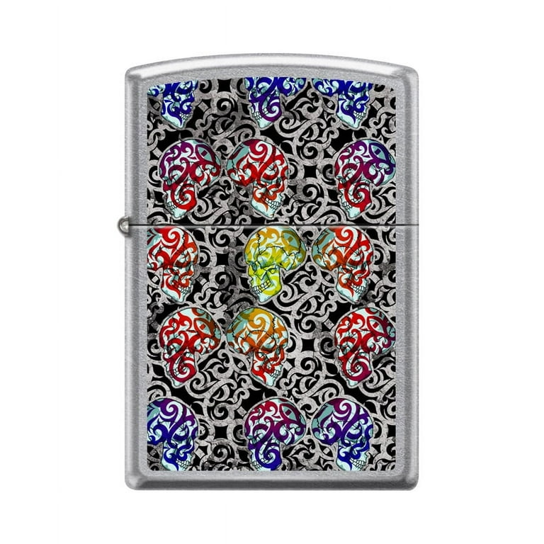 Zippo Custom Design Colorful Day of the Dead Skulls Windproof Collectible  Lighter - Made in USA Limited Edition & Rare