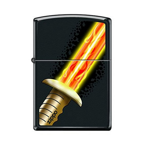 Zippo Custom Design Light Sword Reg Blk Matte Windproof Collectible Lighter. Made in USA Limited Edition & Rare