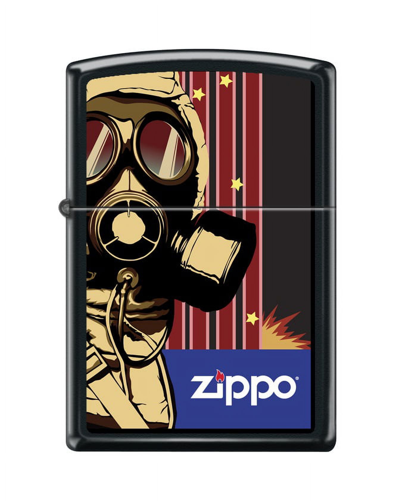 Zippo Gas Mask Design, High Polish Black Lighter #48588 – Benhalex